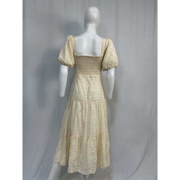 Astr The Label 'Baldwin' Cream Cotton Dress Size S - Picture 3 of 5